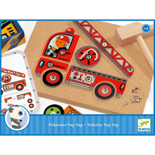 Djeco Vehicles tap tap Ajoneuvot naulauspeli