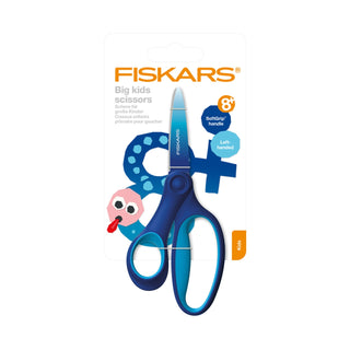 Fiskars isot lasten sakset 15 cm sininen liukuväri vasenkätiset