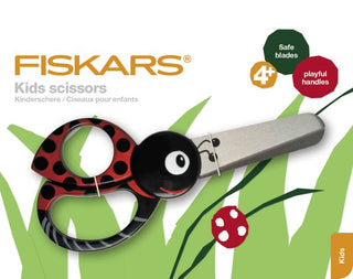 Fiskars lasten eläinsakset 13 cm Leppäkerttu