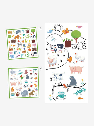 Djeco Animals Eläimet tarrat