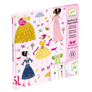Djeco siirtokuva paperinuket Dresses through the seasons