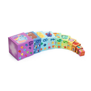 Djeco Rainbow blocks kuutiotorni