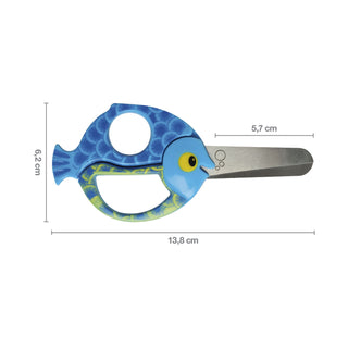 Fiskars lasten eläinsakset 13 cm Kala