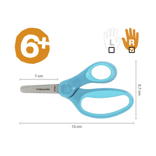 Fiskars lasten sakset 13 cm sininen glitter