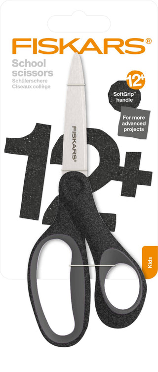 Fiskars koululaissakset 18 cm musta glitter