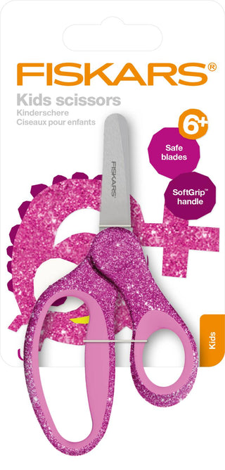 Fiskars lasten sakset 13 cm pinkki glitter