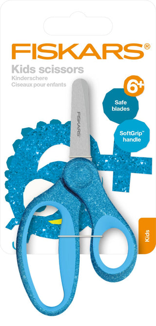 Fiskars lasten sakset 13 cm sininen glitter