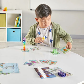 Mathlink® linkkikuutiot Numberblocks 1-10 matematiikan oppimisen puuhasetti