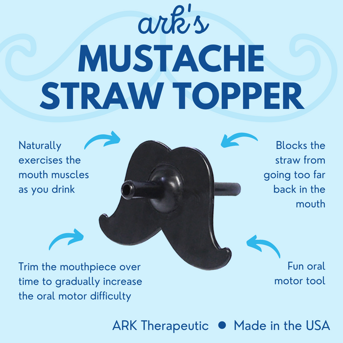 ARK's Mustache Straw Topper viikset pillilevy